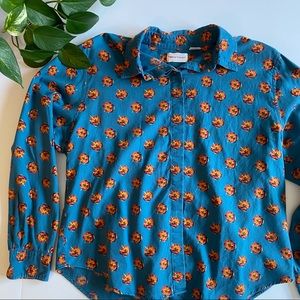 Vintage Contrast Color Button Down, Size L